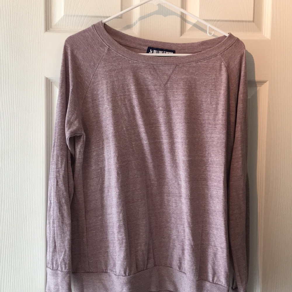 A light pastel purple curneck